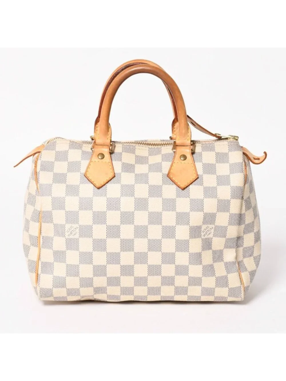 Louis Vuitton Handbag Speedy 25 Damier Azur White Navy